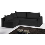 Γωνιακός καναπές Kleio-195φ 140β-Μαύρο