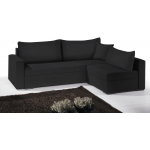 Γωνιακός καναπές Kleio-195φ 140β-Μαύρο