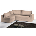 Γωνιακός καναπές Kleio-195φ 140β-Μπεζ