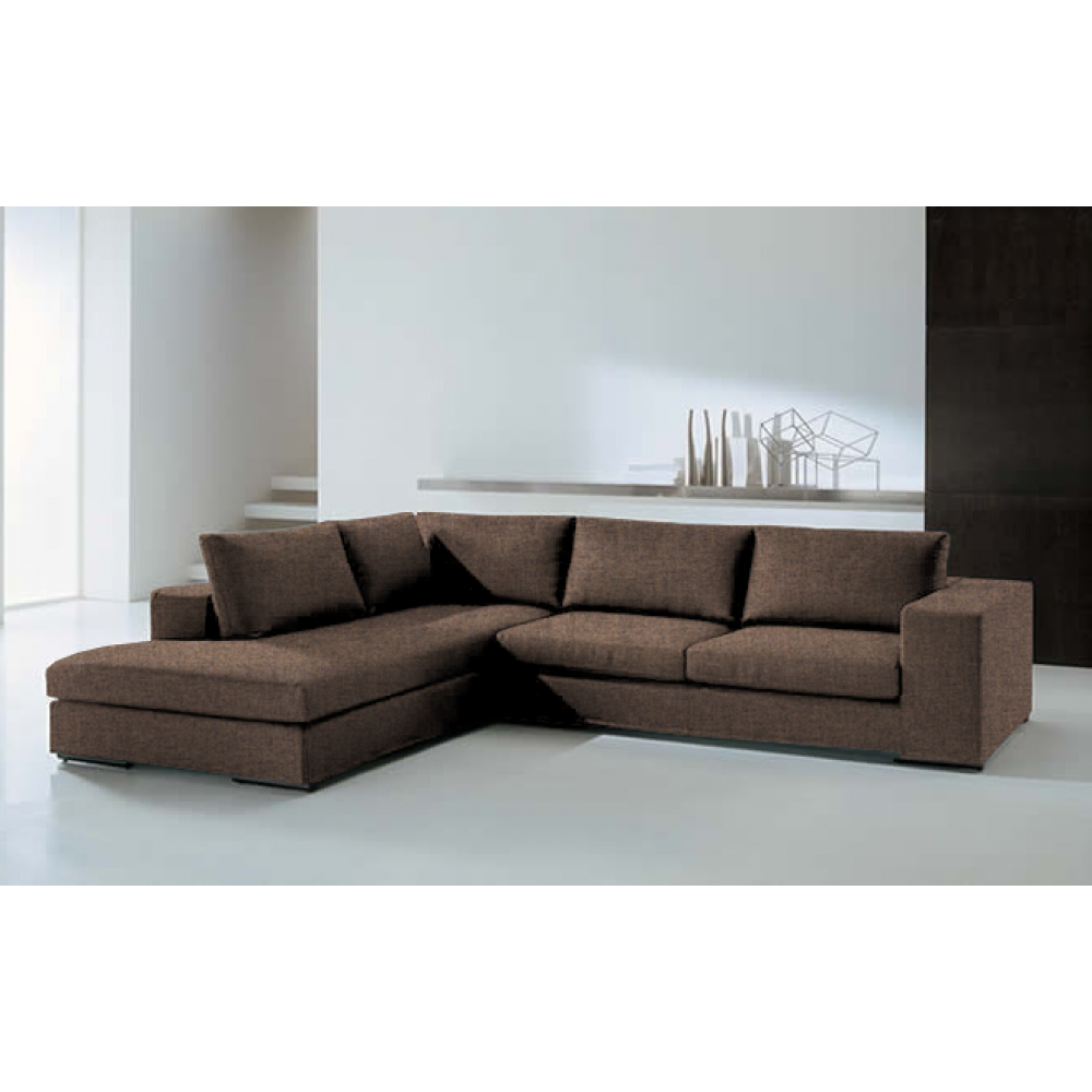 Γωνιακός καναπές Carla-Δεξιά-260φ 200β-Σοκολατί