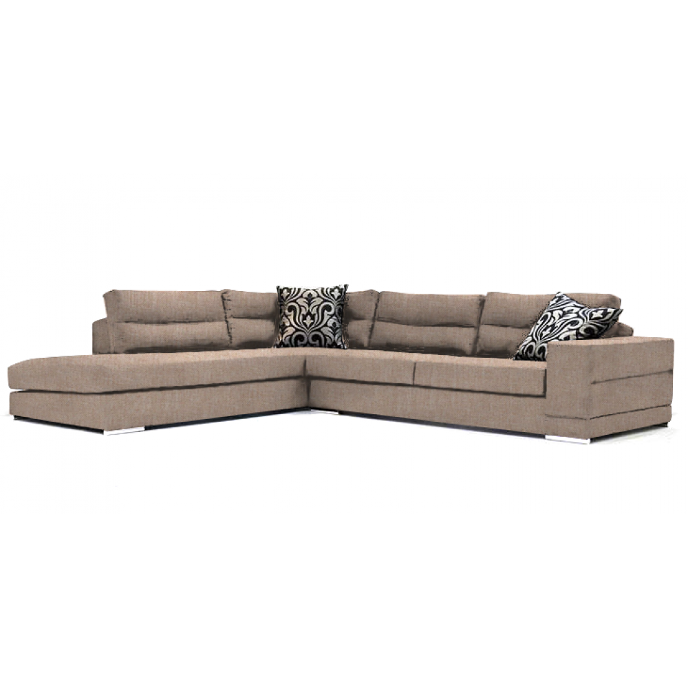 Γωνιακός καναπές Caza-Δεξιά-280φ 220β-Μπεζ