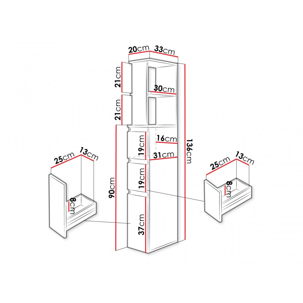 Στήλη μπάνιου Roza