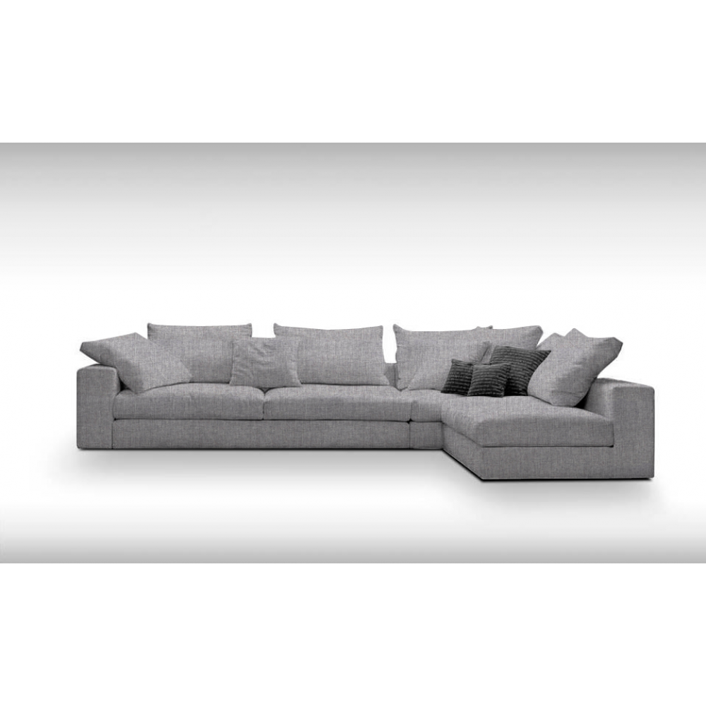 Γωνιακός καναπές Loft-Προσαρμόσιμη-295φ 165β εκ.-Γκρι Anoixto