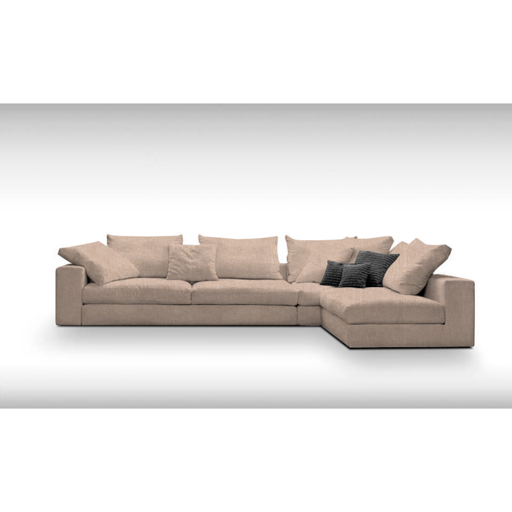 Γωνιακός καναπές Loft-Προσαρμόσιμη-295φ 165β εκ.-Μπεζ