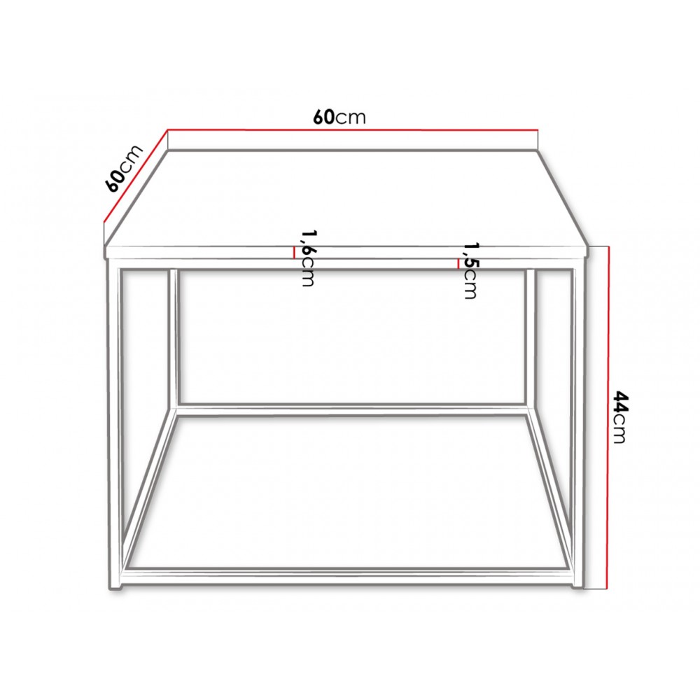 Τραπεζάκι σαλονιού Cubor-Mauro-Leuko gualistero