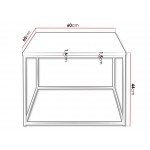 Τραπεζάκι σαλονιού Cubor-Mauro-Leuko gualistero