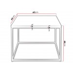 Τραπεζάκι σαλονιού Cubor 60x60x44
