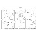 Διακοσμητικό τοίχου World map