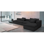 Γωνιακός καναπές Lory-280φ 135β εκ.-Μαύρο