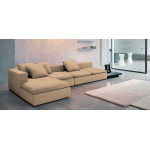 Γωνιακός καναπές Lory-280φ 135β εκ.-Μπεζ