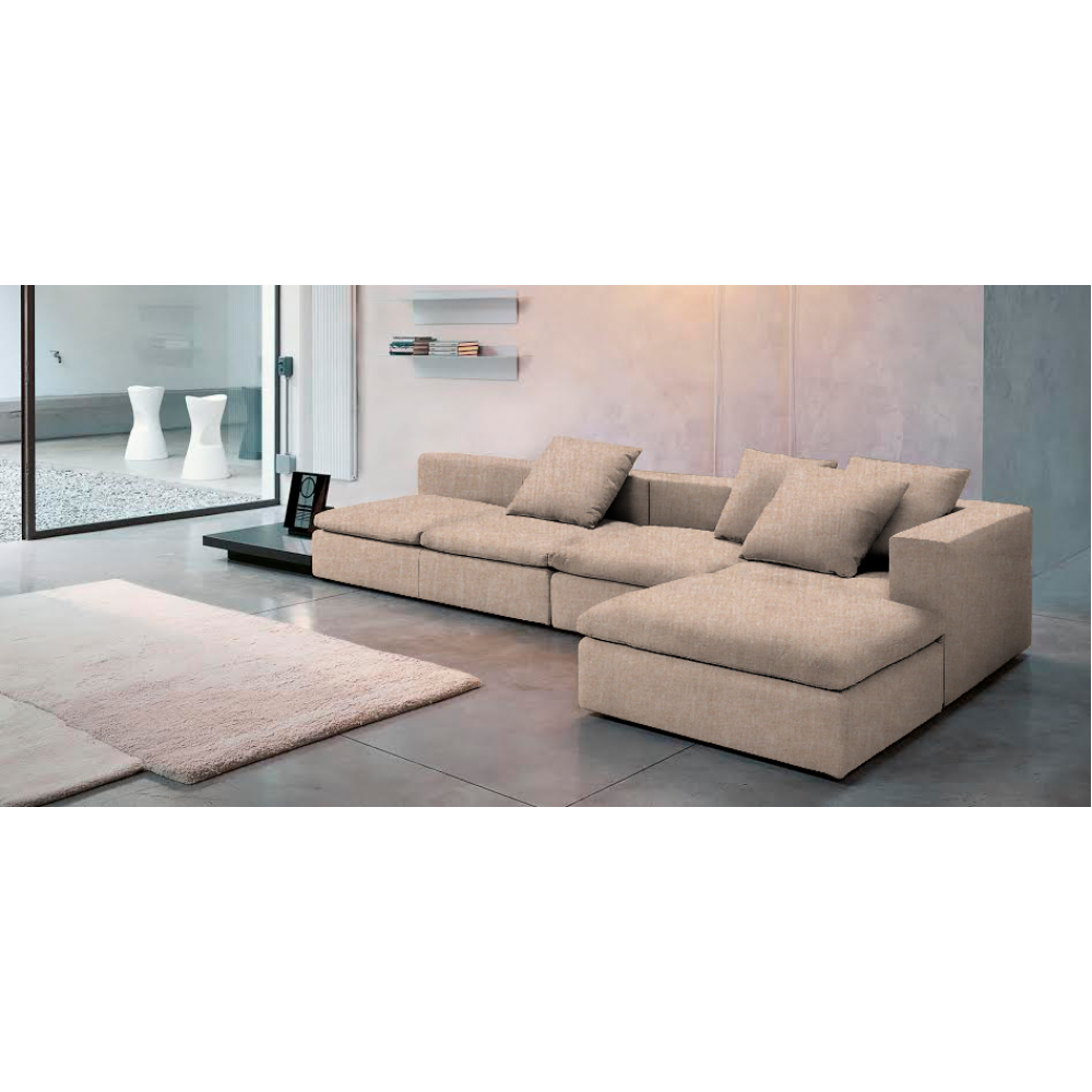 Γωνιακός καναπές Lory-300φ 155β εκ.-Μπεζ