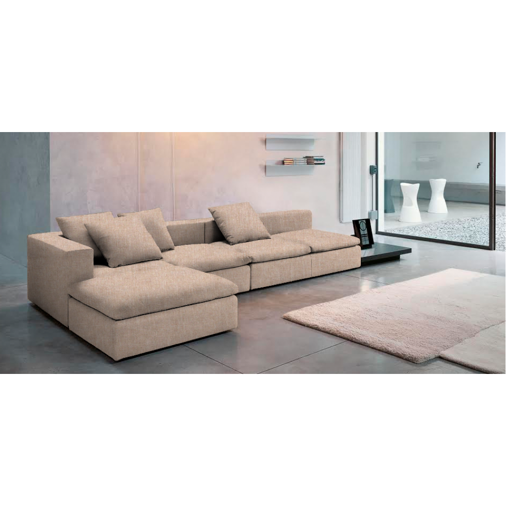 Γωνιακός καναπές Lory-300φ 155β εκ.-Μπεζ