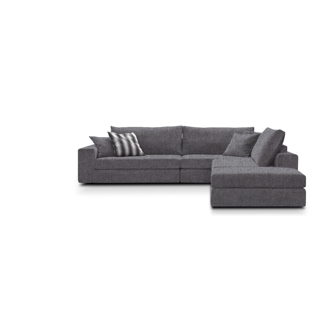 Γωνιακός καναπές Mission Plus-Προσαρμόσιμη-285φ 230β εκ.-Γκρι