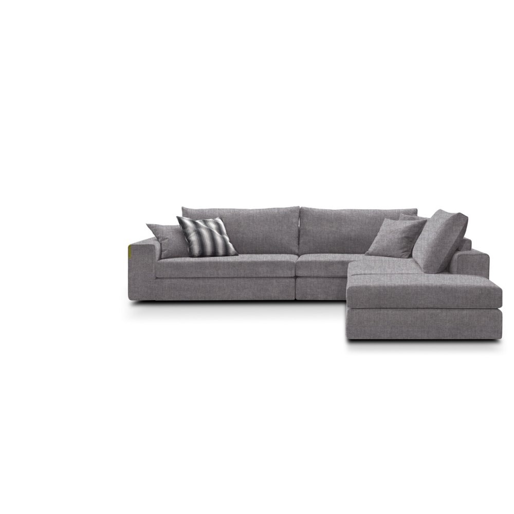 Γωνιακός καναπές Mission Plus-Προσαρμόσιμη-285φ 230β εκ.-Γκρι Anoixto