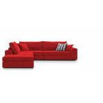 Γωνιακός καναπές Mission Plus-Προσαρμόσιμη-285φ 230β εκ.-Κόκκινο