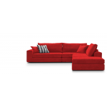 Γωνιακός καναπές Mission Plus-Προσαρμόσιμη-285φ 230β εκ.-Κόκκινο