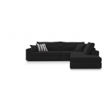 Γωνιακός καναπές Mission Plus-Προσαρμόσιμη-265φ 210β εκ.-Μαύρο