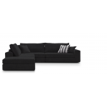 Γωνιακός καναπές Mission Plus-Προσαρμόσιμη-285φ 230β εκ.-Μαύρο