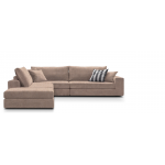 Γωνιακός καναπές Mission Plus-Προσαρμόσιμη-265φ 210β εκ.-Μπεζ