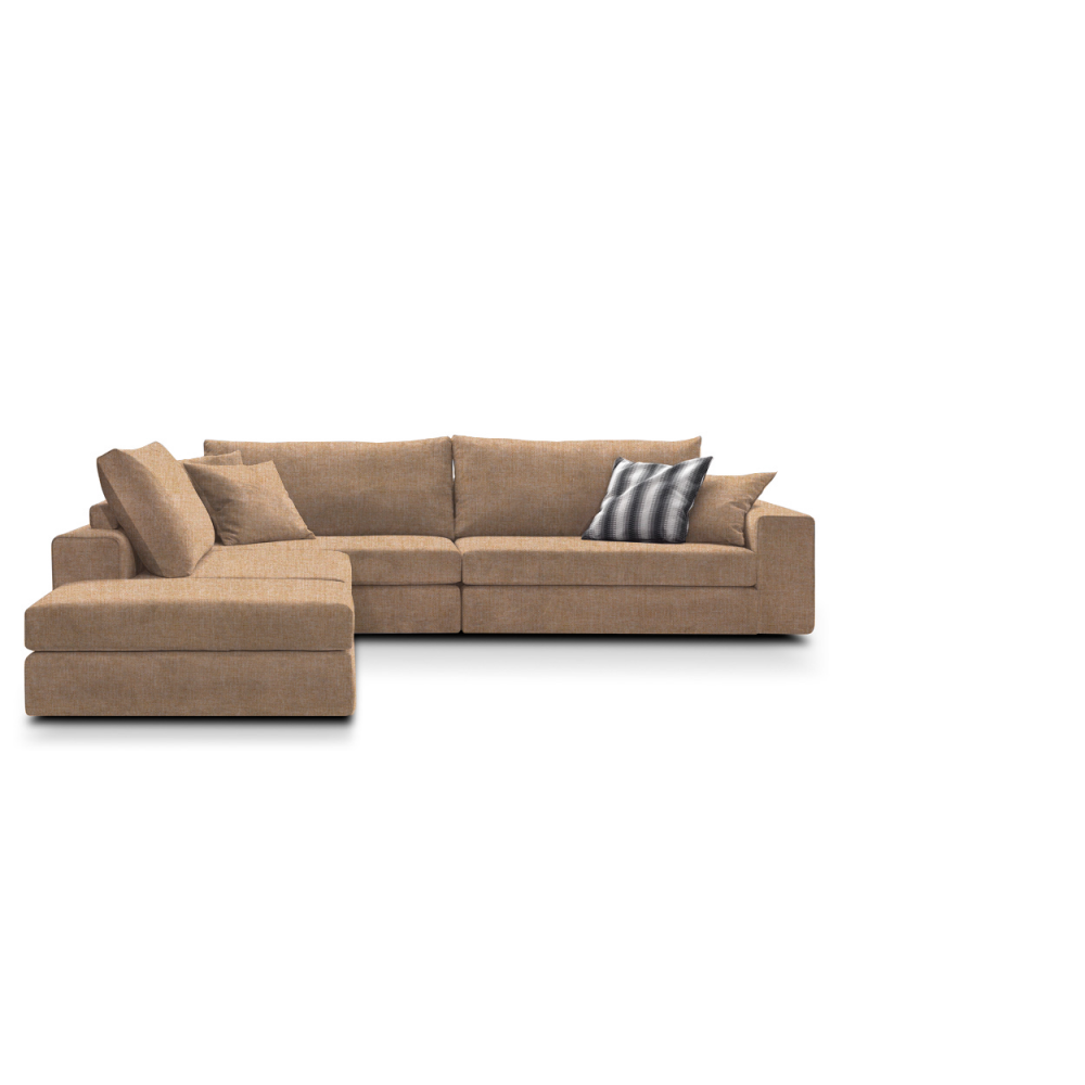 Γωνιακός καναπές Mission Plus-Προσαρμόσιμη-285φ 230β εκ.-Sand