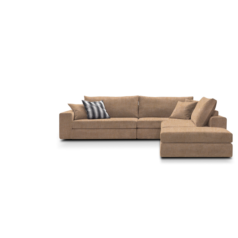 Γωνιακός καναπές Mission Plus-Προσαρμόσιμη-285φ 230β εκ.-Sand