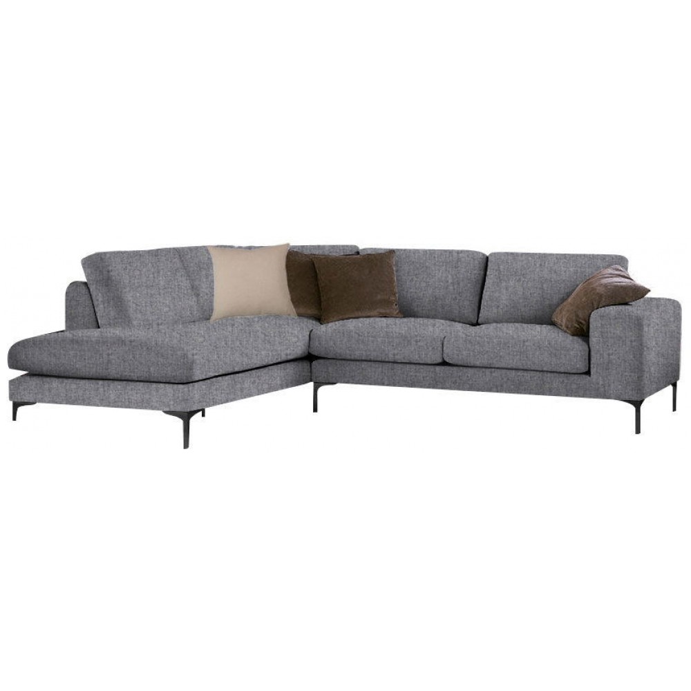 Γωνιακός καναπές Senso-Δεξιά-270φ 200β εκ.-Γκρι