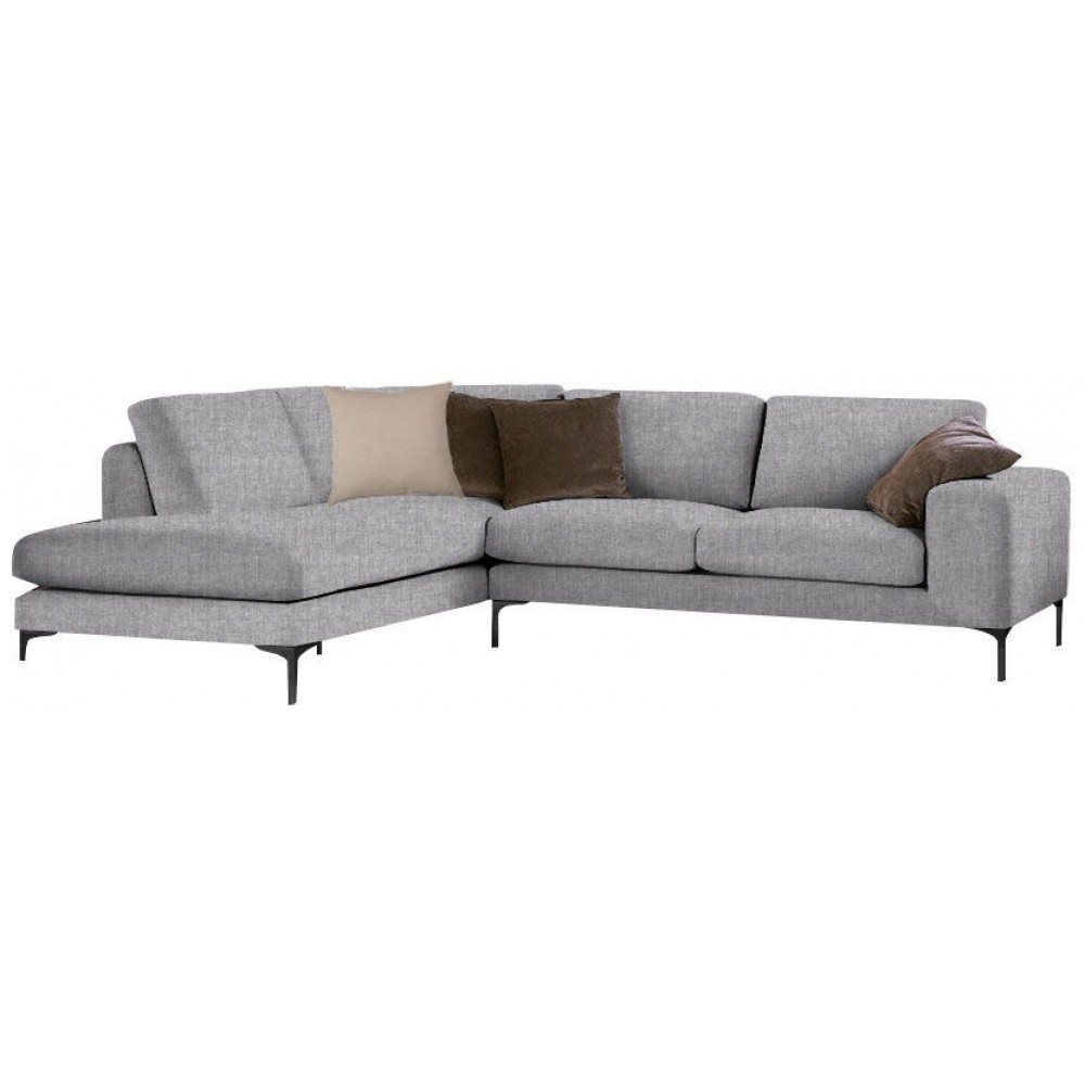 Γωνιακός καναπές Senso-Δεξιά-270φ 200β εκ.-Γκρι Anoixto