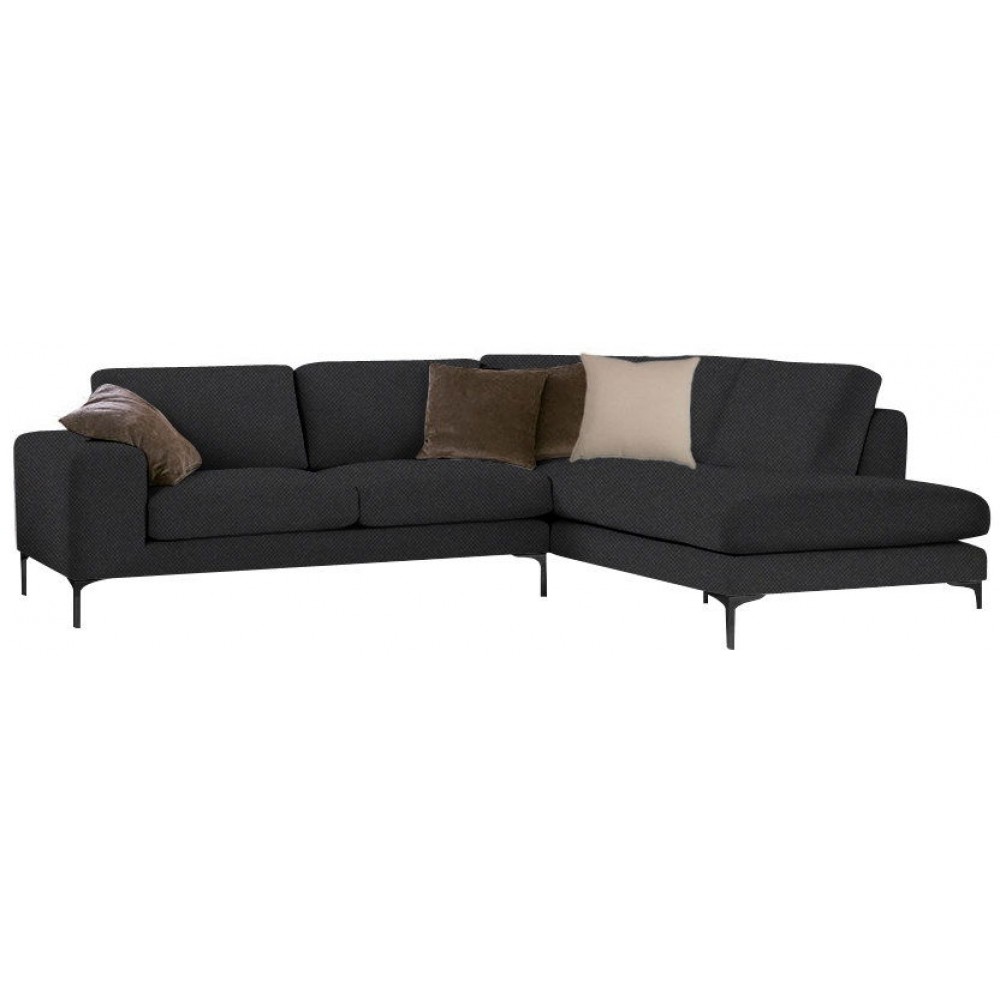 Γωνιακός καναπές Senso-Αριστερή-270φ 200β εκ.-Μαύρο