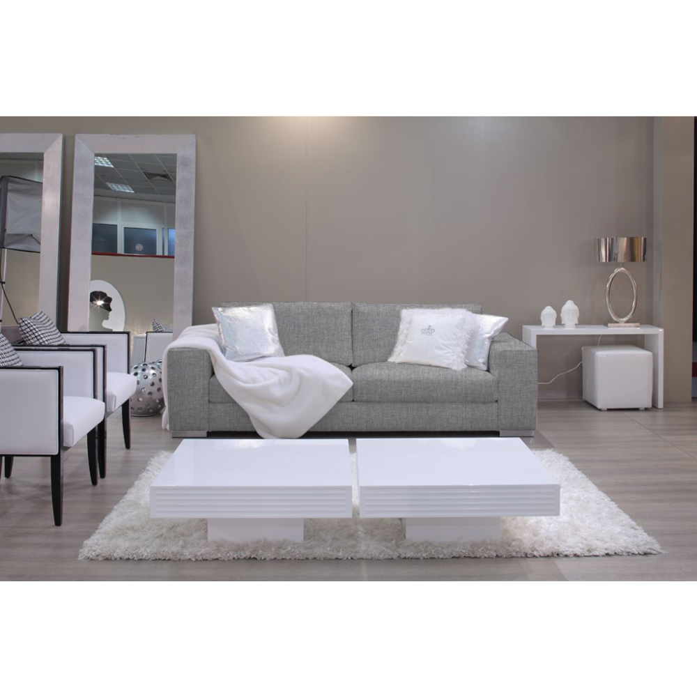 Καναπές Fantasy Διθέσιος-145φ 90β εκ.-Γκρι Anoixto