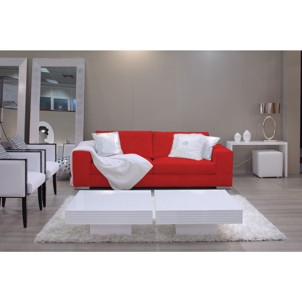 Καναπές Fantasy Διθέσιος-145φ 90β εκ.-Κόκκινο