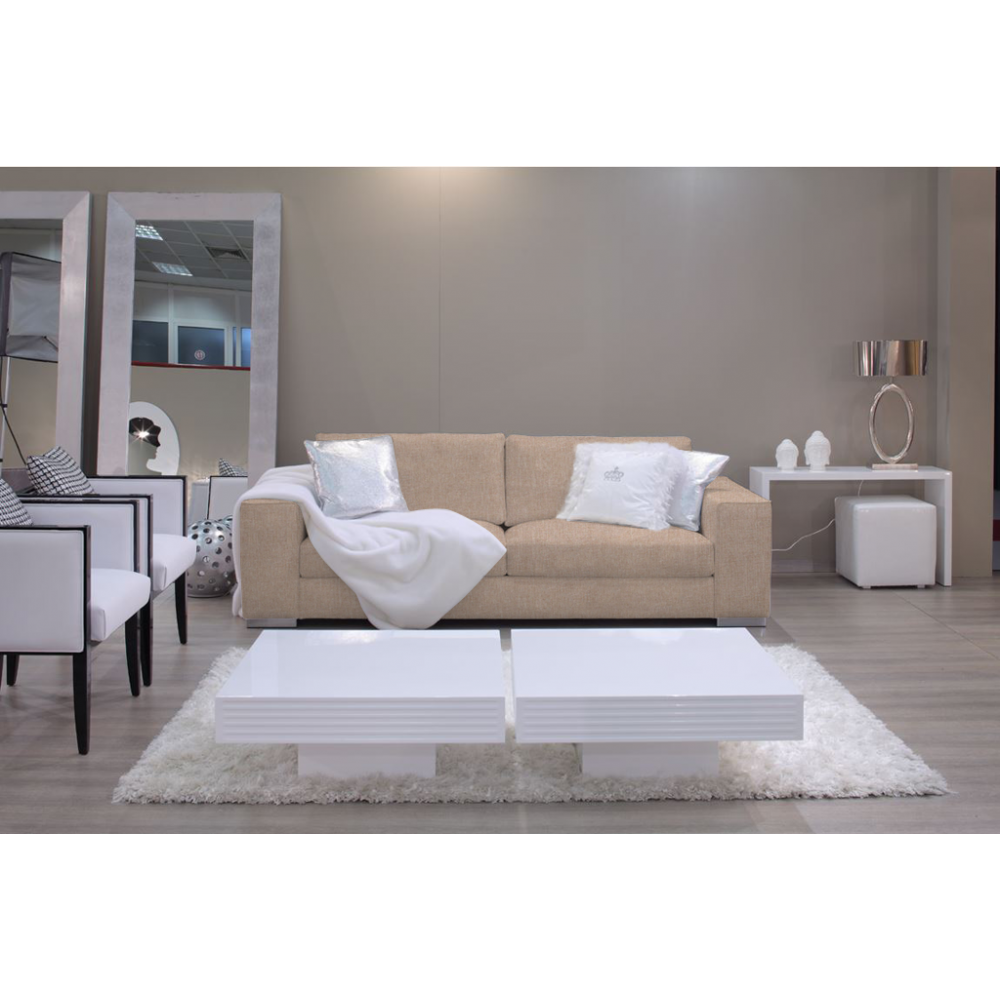 Καναπές Fantasy Διθέσιος-145φ 90β εκ.-Μπεζ