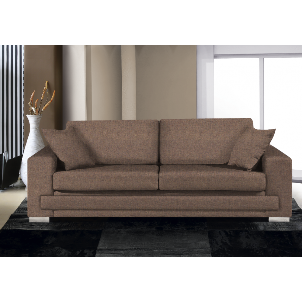 Καναπές Matrix Τριθέσιος-210φ 90β εκ.-Σοκολατί