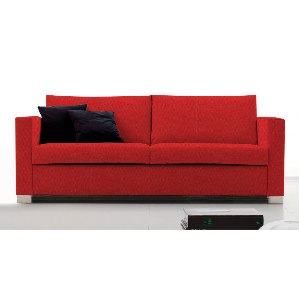 Καναπές Smart Τριθέσιος-185φ 90β εκ-Κόκκινο