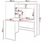 Γραφείο με βιβλιοθήκη Zayden-Leuko