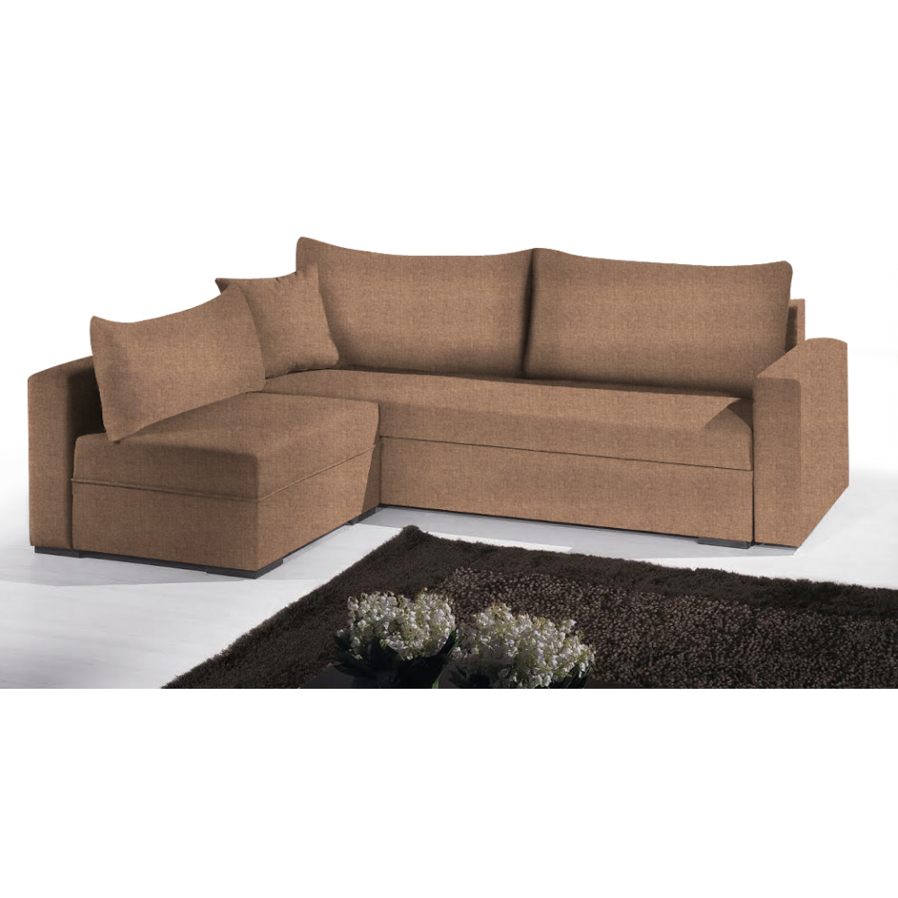 Γωνιακός καναπές Kleio-195φ 140β-MInk