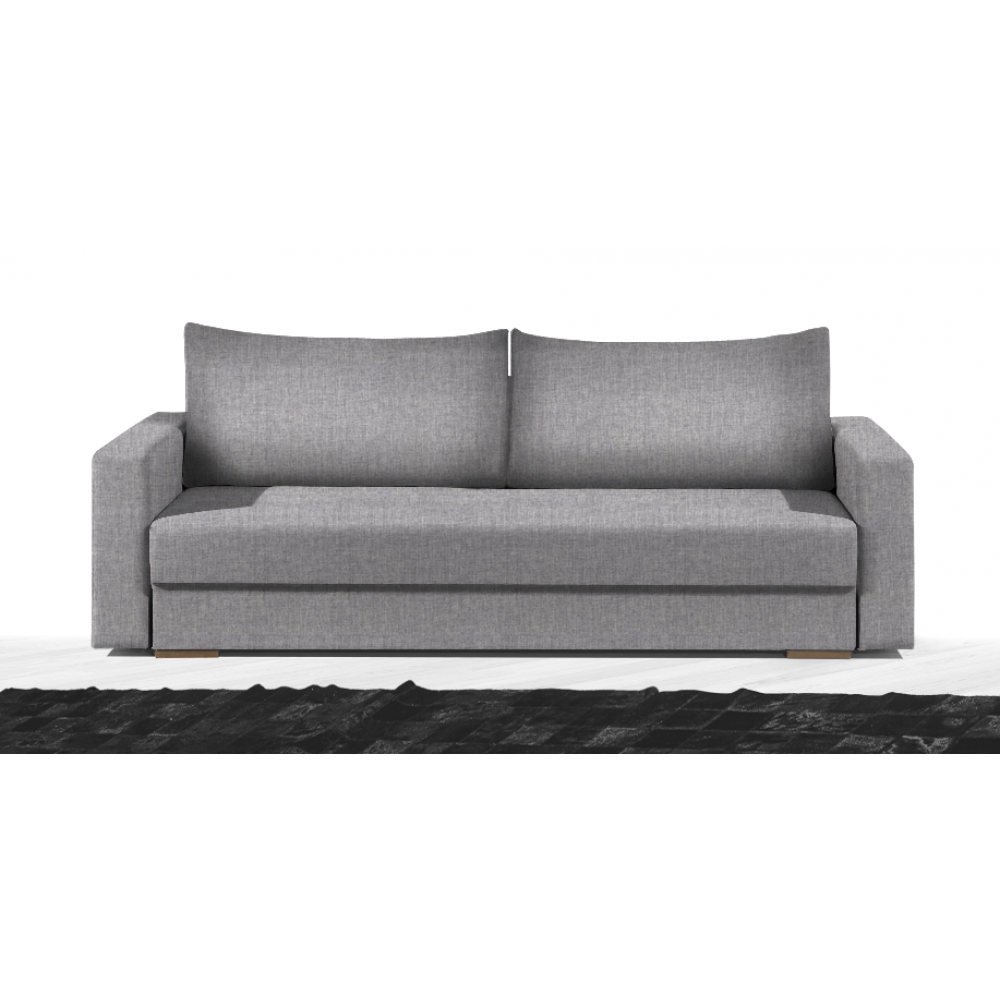Καναπές Kleio Διθέσιος-130φ 80β εκ.-Γκρι Anoixto