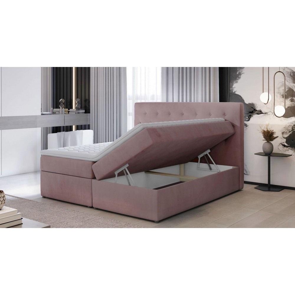 Επενδυμένο κρεβάτι Delande-140 x 200-Roz