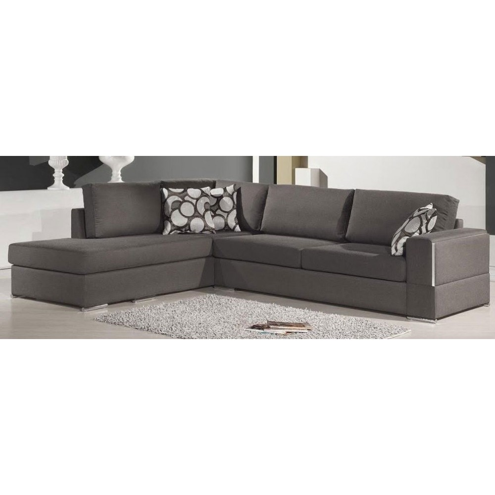 Γωνιακός καναπές Must-Δεξιά-295φ 230β εκ.-Γκρι Anoixto