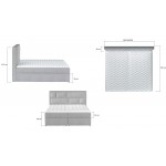 Επενδυμένο κρεβάτι Dorma-160 x 200-Leuko