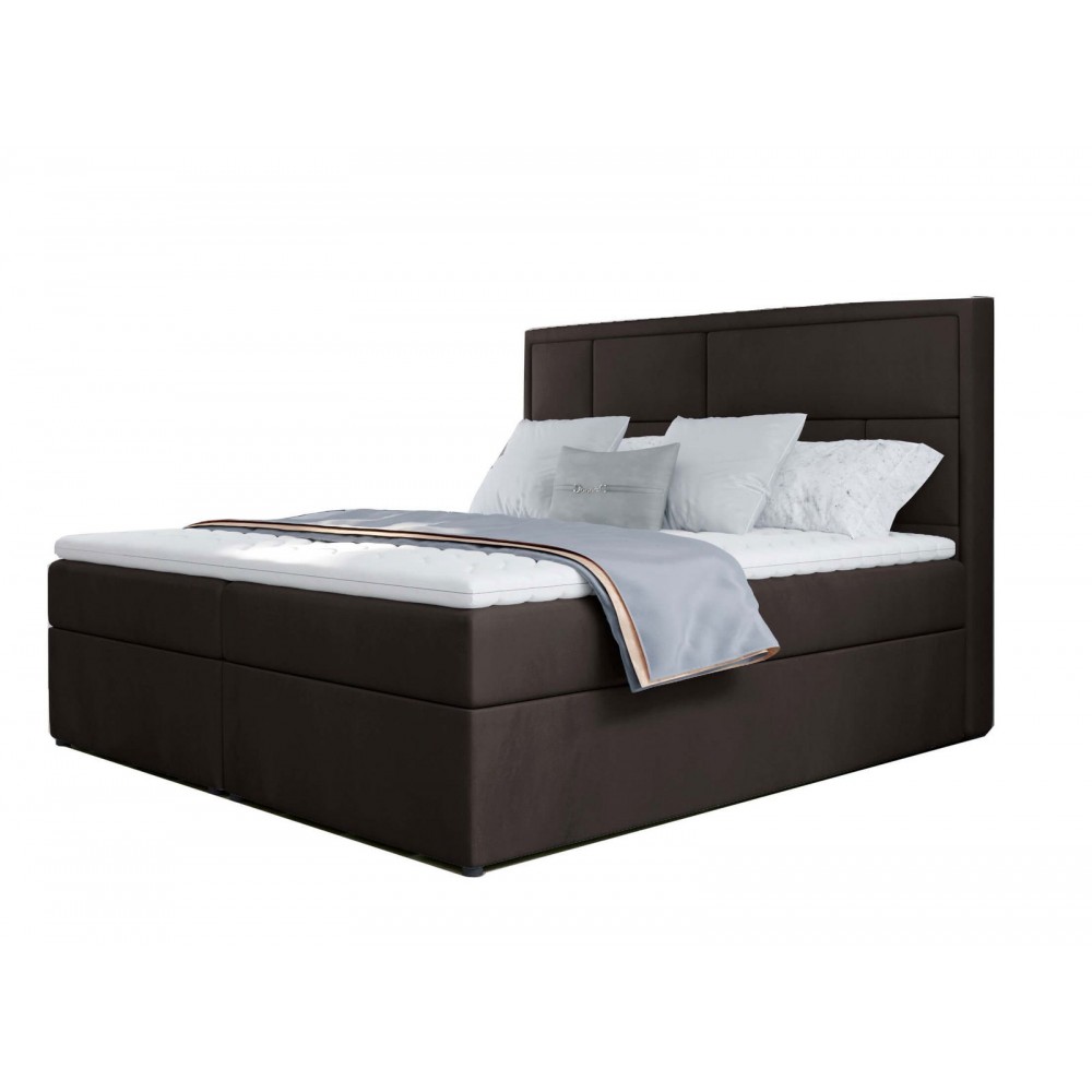 Επενδυμένο κρεβάτι Dorma-140 x 200-Kafe