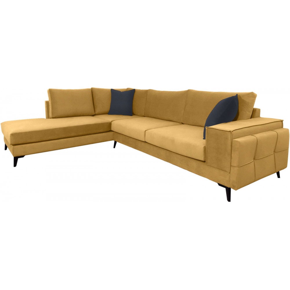 Γωνιακός καναπές Siena-Moustardi-Δεξιά