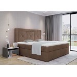 Επενδυμένο κρεβάτι Irma-160 x 200-Kafe Anoixto