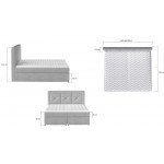 Επενδυμένο κρεβάτι Irma-160 x 200-Mple Skouro