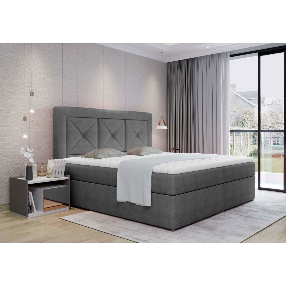 Επενδυμένο κρεβάτι Irma-180 x 200-Gkri