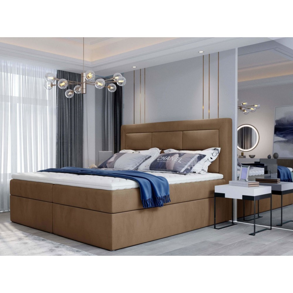 Επενδυμένο κρεβάτι Benson-Kafe Anoixto-160 x 200