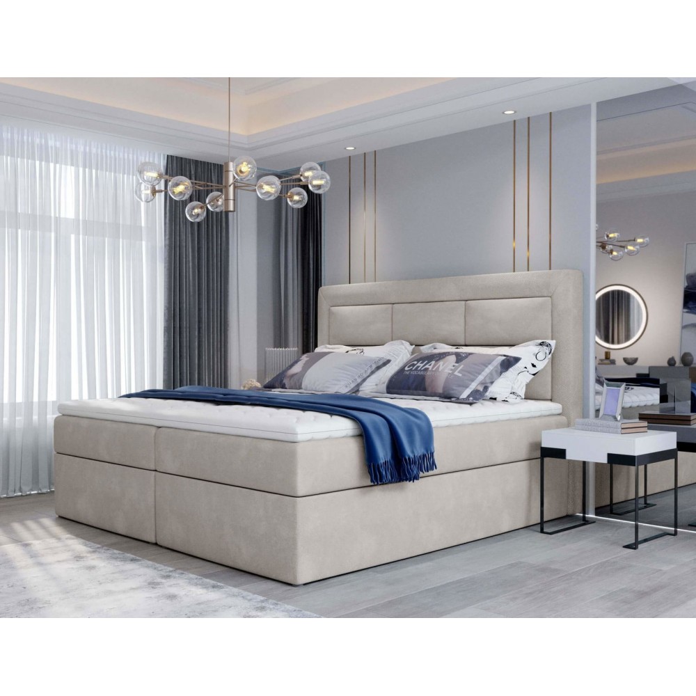 Επενδυμένο κρεβάτι Benson-Mpez Anoixto-140 x 200