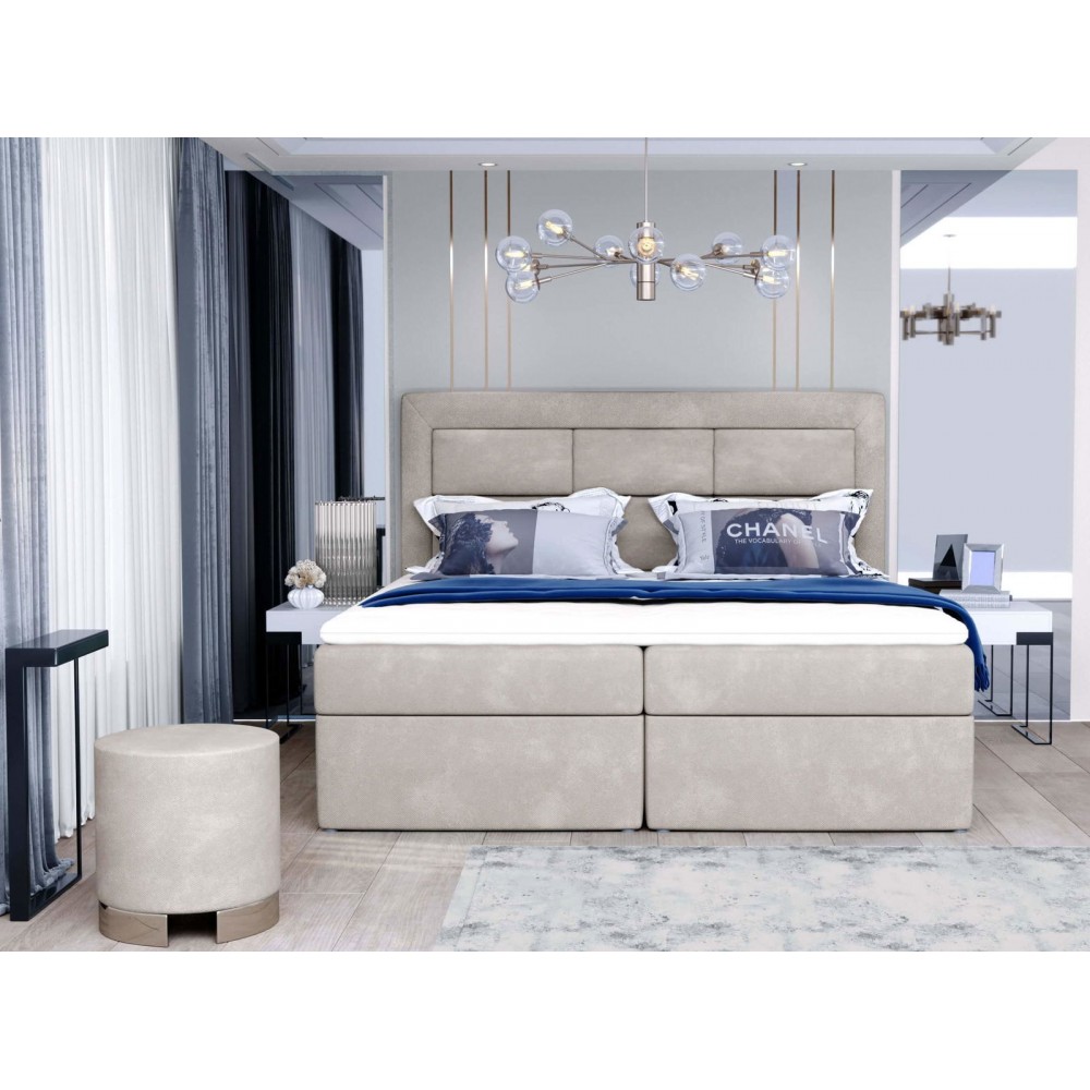 Επενδυμένο κρεβάτι Benson-Mpez Anoixto-180 x 200