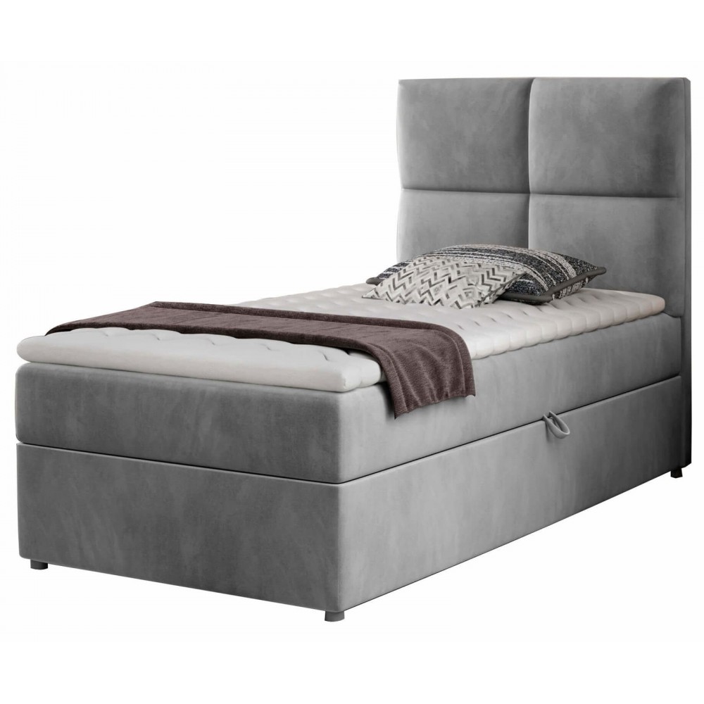 Επενδυμένο κρεβάτι Ivan-Gkri Anoixto