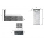 Επενδυμένο κρεβάτι Ivan-Mple Skouro