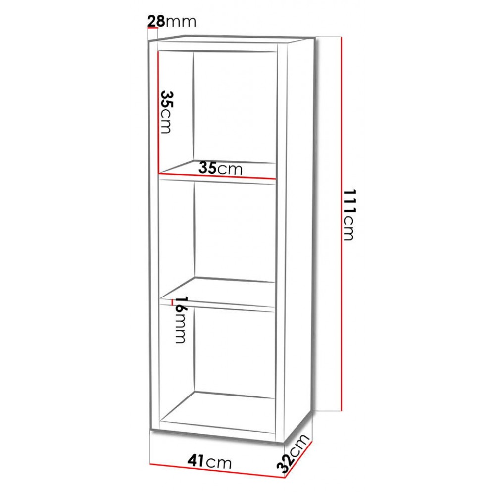 Βιβλιοθήκη Clever 3s-Λευκό